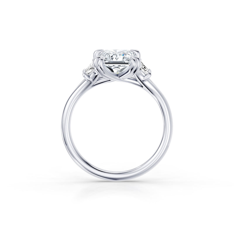 Jane Trapezoid Three Stone Lab Diamond Engagement Ring - High Polish image 64