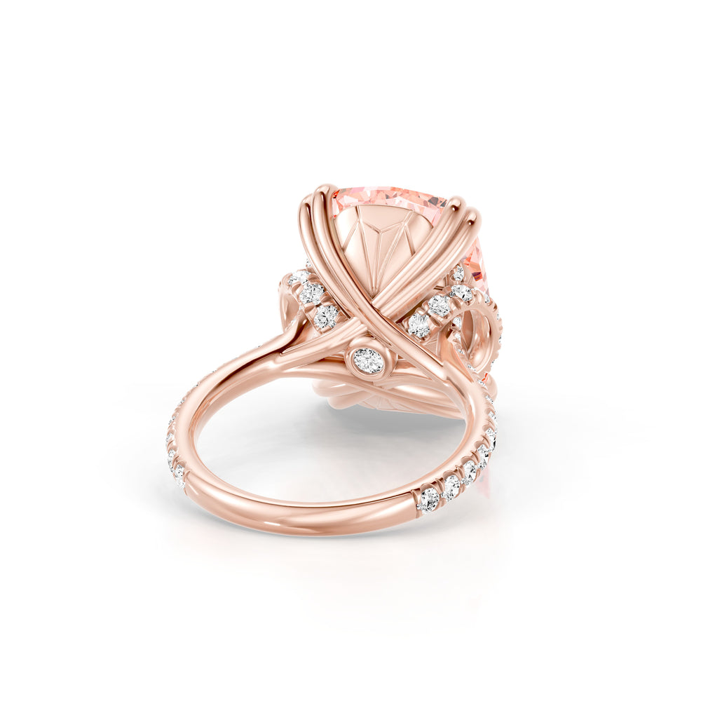 High Jewelry | Nathalie Cushion Cut Pink Lab Diamond Solitaire Engagement Ring image 3