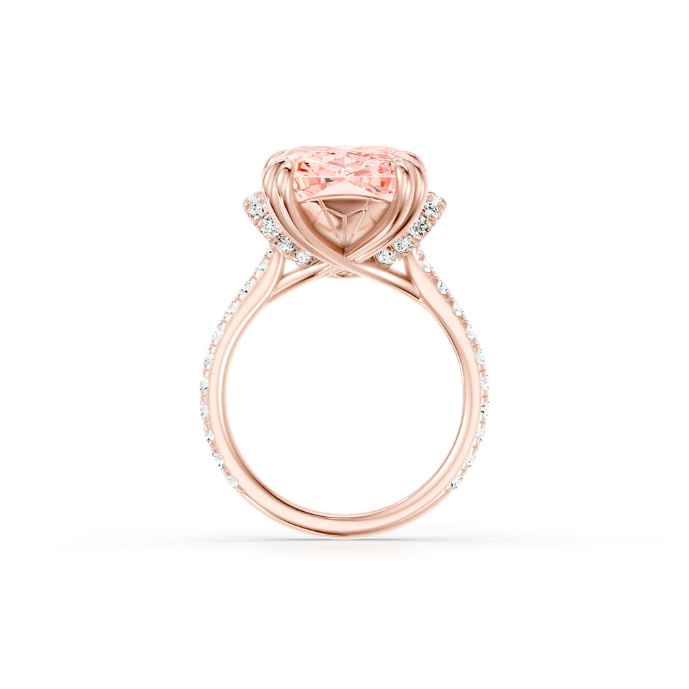 High Jewelry | Nathalie Cushion Cut Pink Lab Diamond Solitaire Engagement Ring image 4