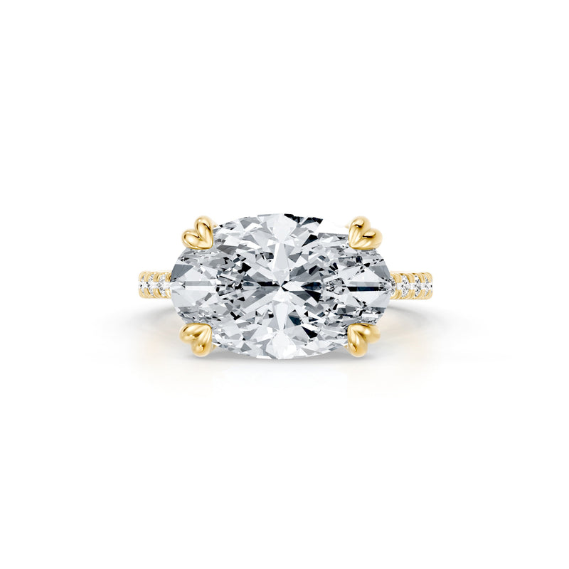 High Jewelry | Elle East-West Oval Cut Solitaire Lab Diamond Engagement Ring image 1