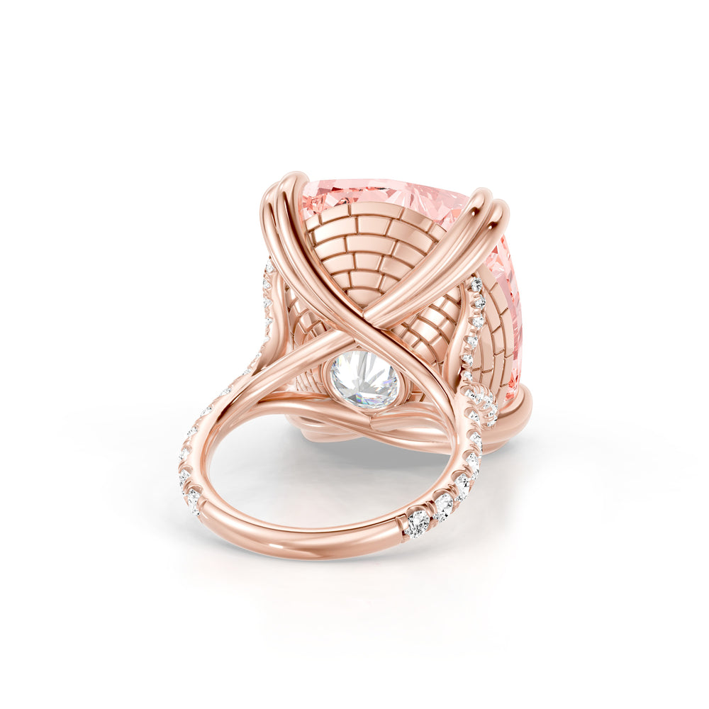 High Jewelry | Soho Cushion Cut Pink Lab Diamond Solitaire Engagement Ring image 3