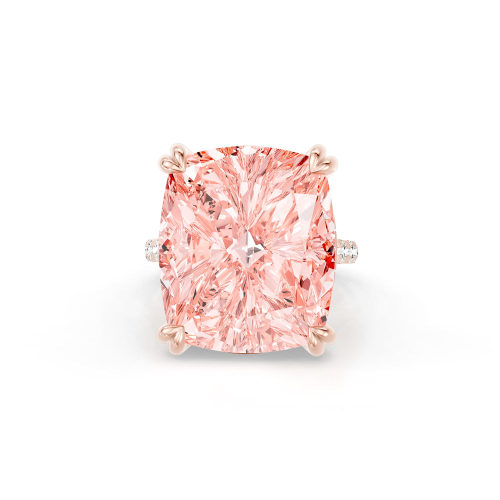 High Jewelry | Soho Cushion Cut Pink Lab Diamond Solitaire Engagement Ring image 1