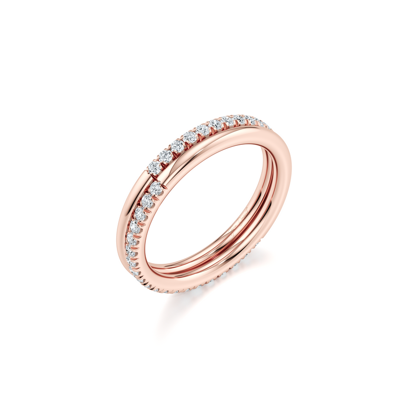 Elle 50/50 Pavé Lab Diamond Band image 5