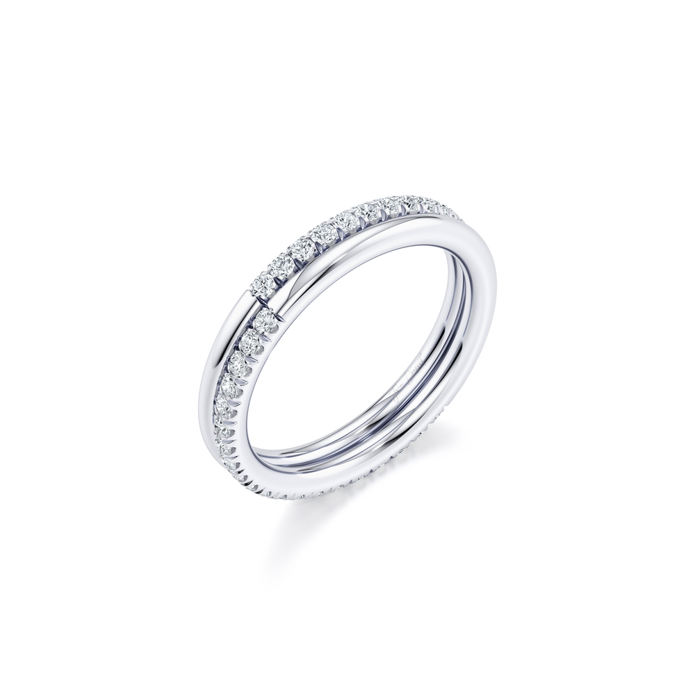 Elle 50/50 Pavé Lab Diamond Band image 7