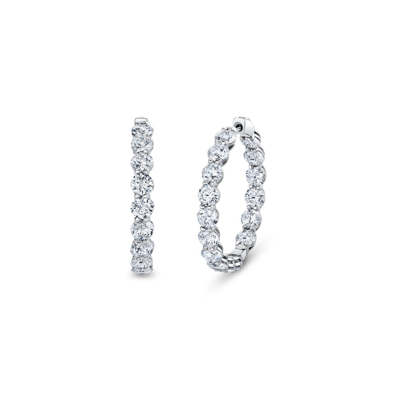 Olivia Lab Diamond Bold Inside Out Hoops image 1