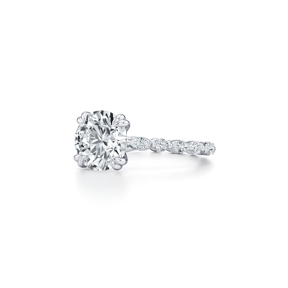 Vivienne Round Cut Lab Diamond Engagement Ring image 2