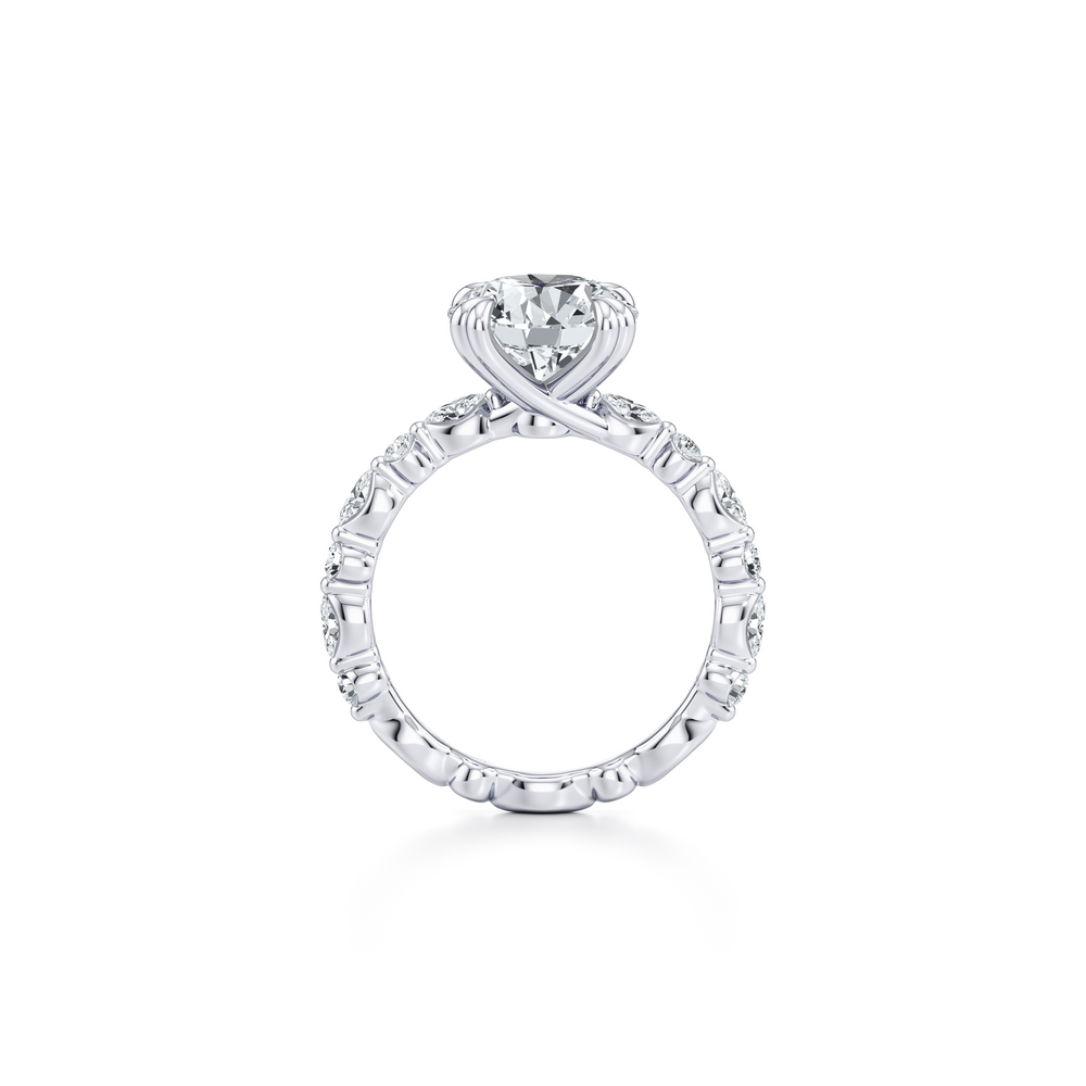 Vivienne Round Cut Lab Diamond Engagement Ring image 4