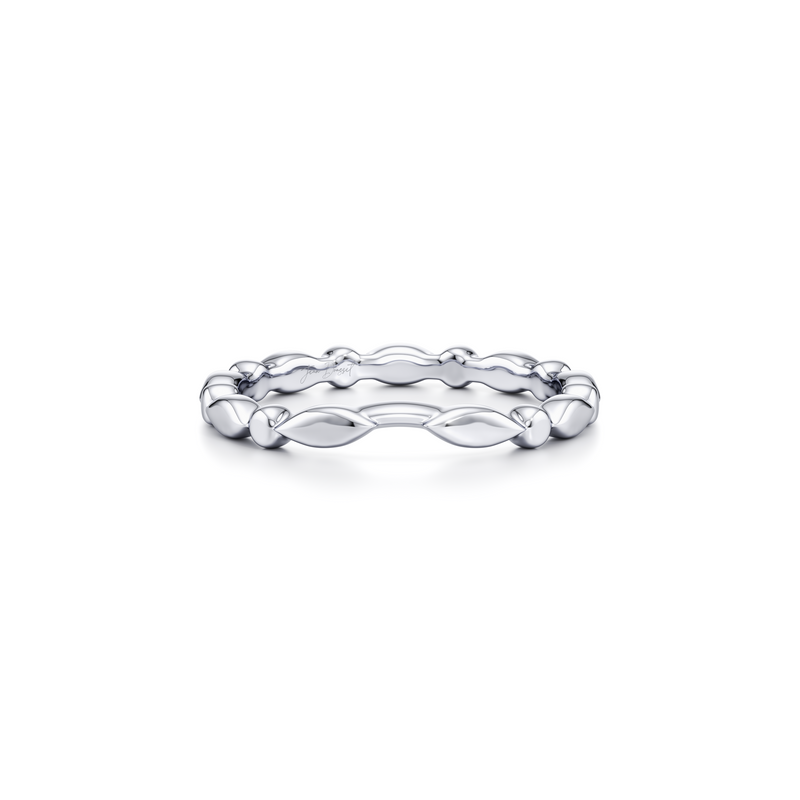 Vivienne High Polish Wedding Band image 1