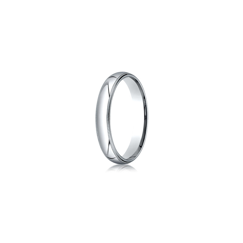 Men's Classic Quarter Round Wedding Band With Milgrain image 1