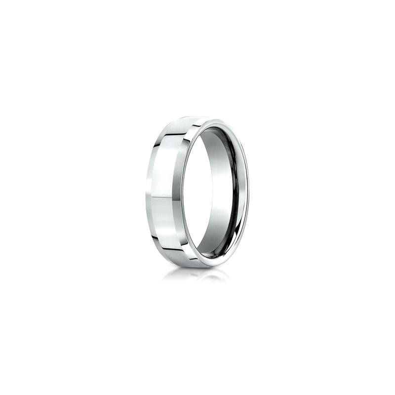 Modern Beveled Men's Wedding Band image 10