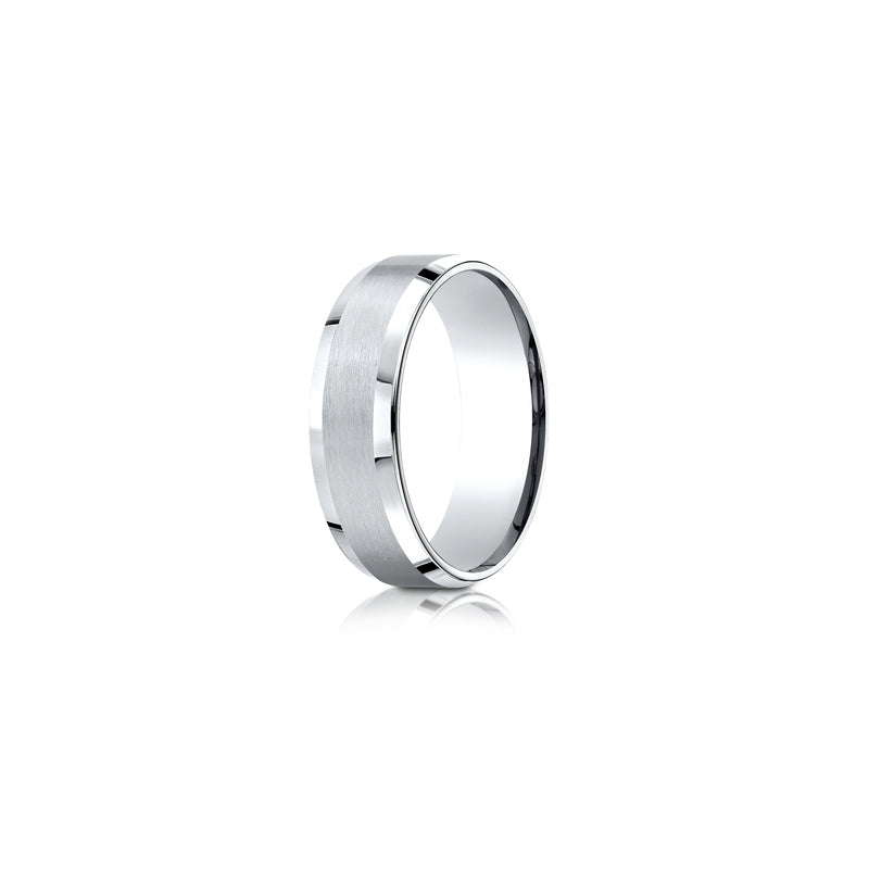 Modern Beveled Men's Wedding Band image 2