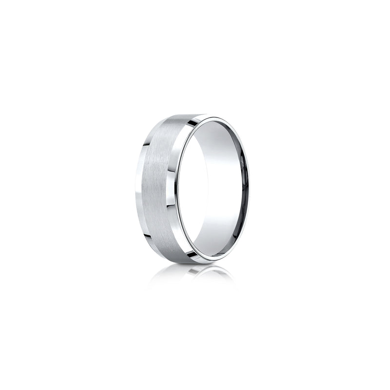 Modern Beveled Men's Wedding Band image 3
