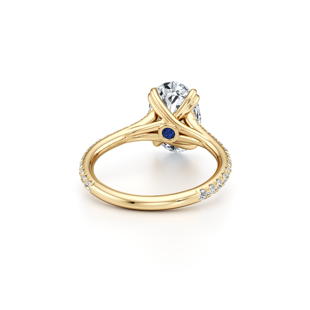 Elle Oval Cut Solitaire Lab Diamond Engagement Ring image 3