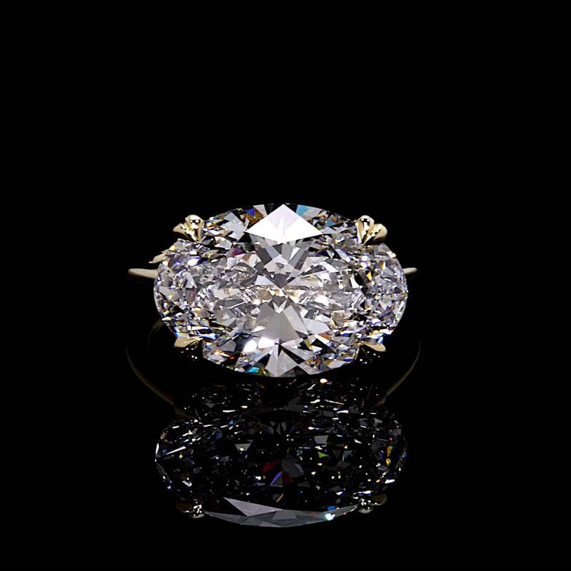 High Jewelry | Elle East-West 8.15 CT Oval Cut Solitaire Engagement Ring Video