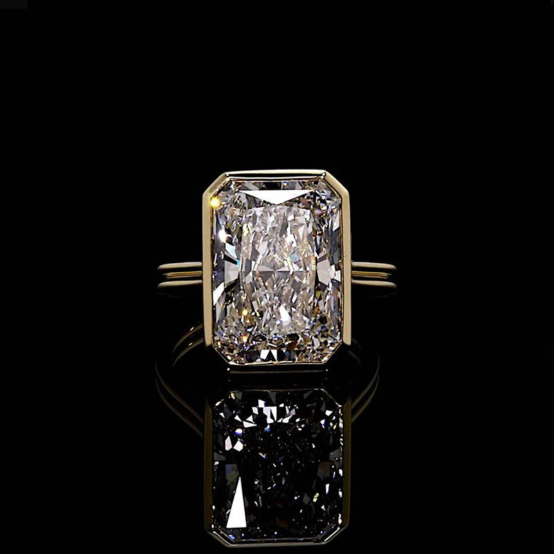 High Jewelry | Elle Bezel 10.45 CT Radiant Cut Solitaire Engagement Ring Video