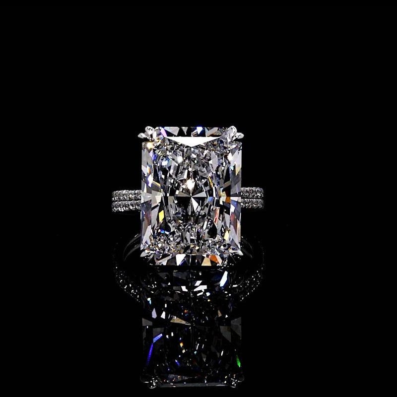 High Jewelry | Elle 15.18 CT Radiant Solitaire Lab Diamond Engagement Ring Video