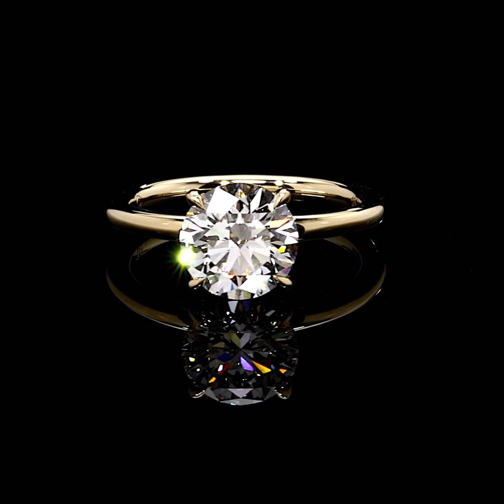 Audrey Round Brilliant Solitaire Lab Diamond Engagement Ring
