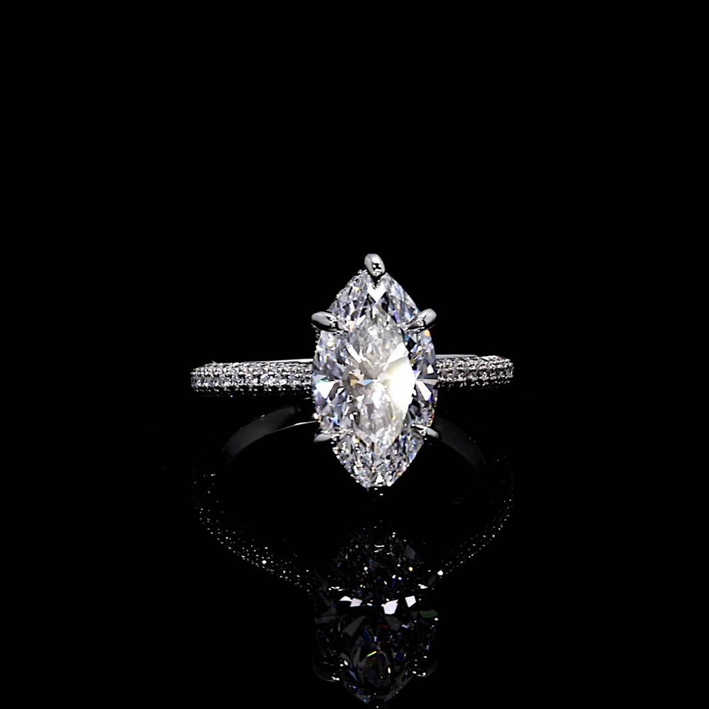 Chelsea Marquise Solitaire Lab Diamond Engagement Ring Jean Dousset