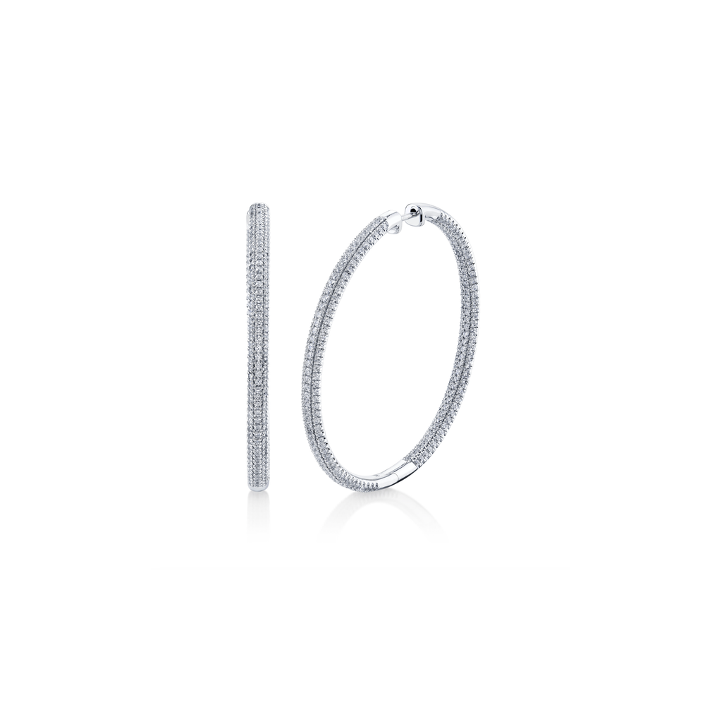 Chelsea Inside Out Lab Diamond Pavé Hoops image 29