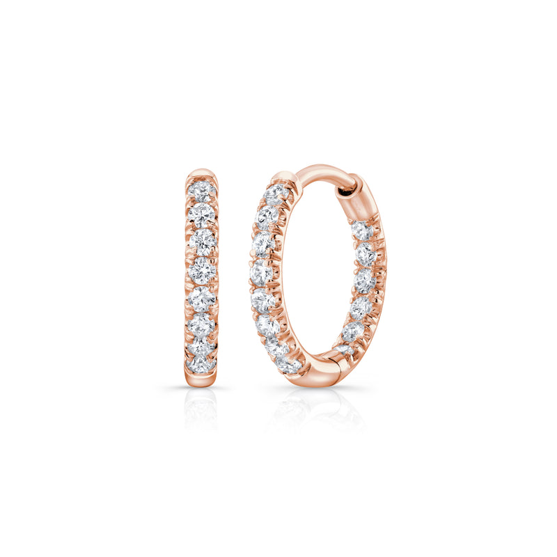 Audrey Inside Out Lab Diamond Pavé Huggies image 3