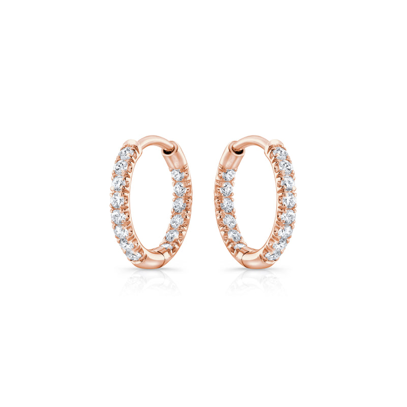 Audrey Inside Out Lab Diamond Pavé Huggies image 12