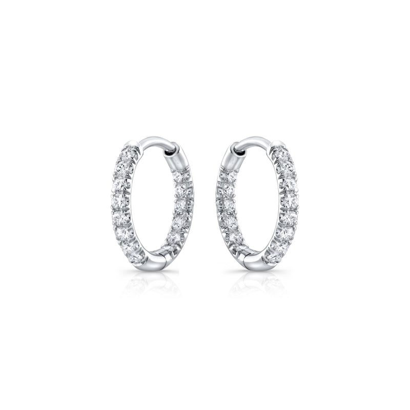 Audrey Inside Out Lab Diamond Pavé Huggies image 6