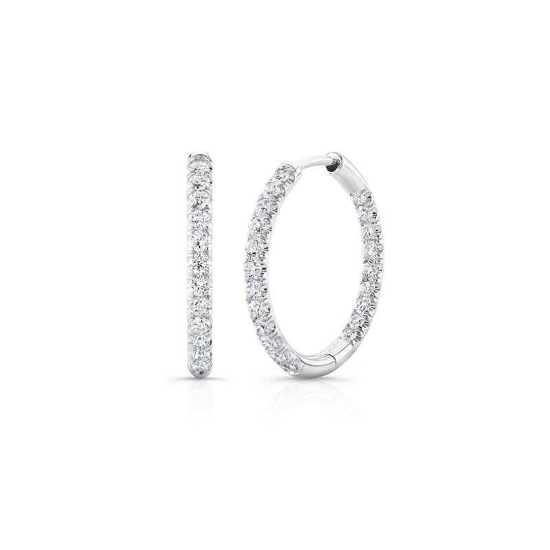 Audrey Inside Out Lab Diamond Pavé Hoops image 1