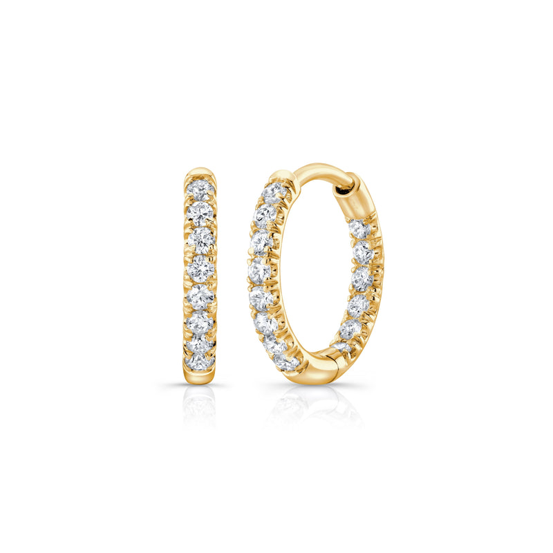 Audrey Inside Out Lab Diamond Pavé Huggies image 2