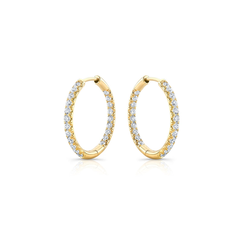 Audrey Inside Out Lab Diamond Pavé Hoops image 9