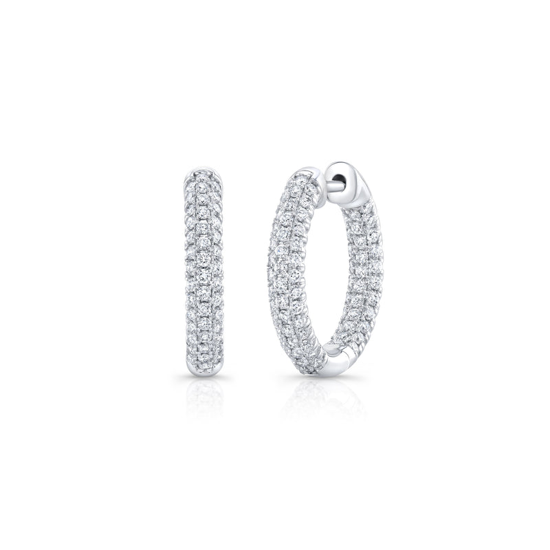 Chelsea Inside Out Lab Diamond Pavé Hoops image 3