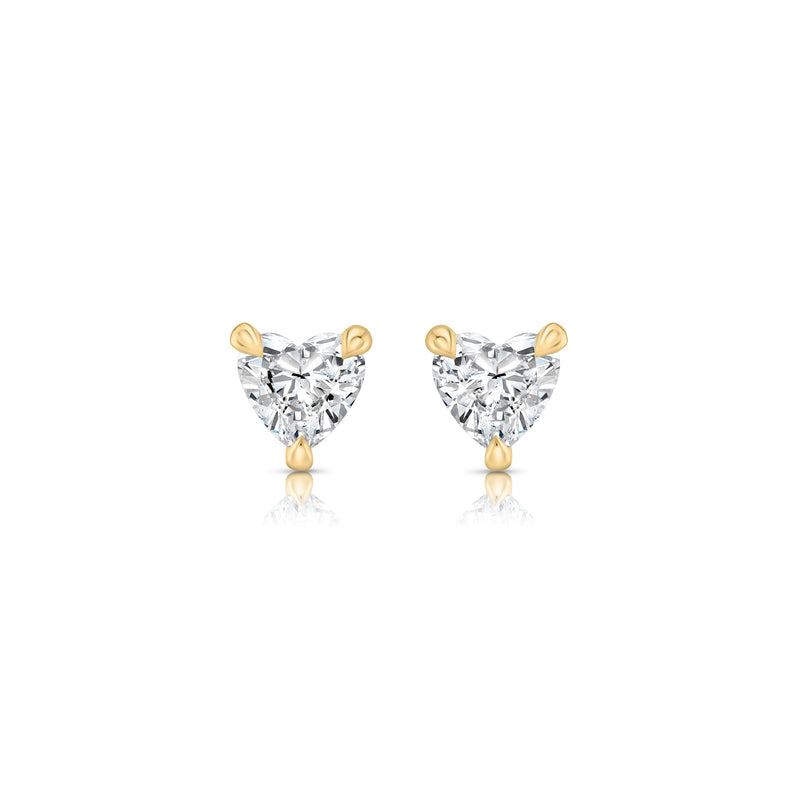 Chelsea Lab Diamond Heart Studs image 2