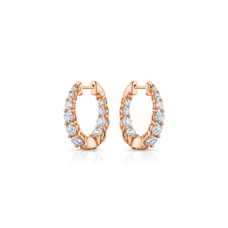 Olivia Lab Diamond Graduated Hoops image 13