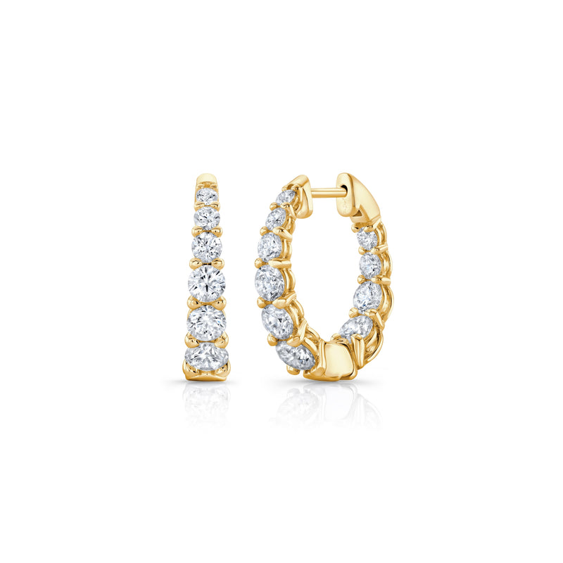 Olivia Lab Diamond Graduated Hoops image 2