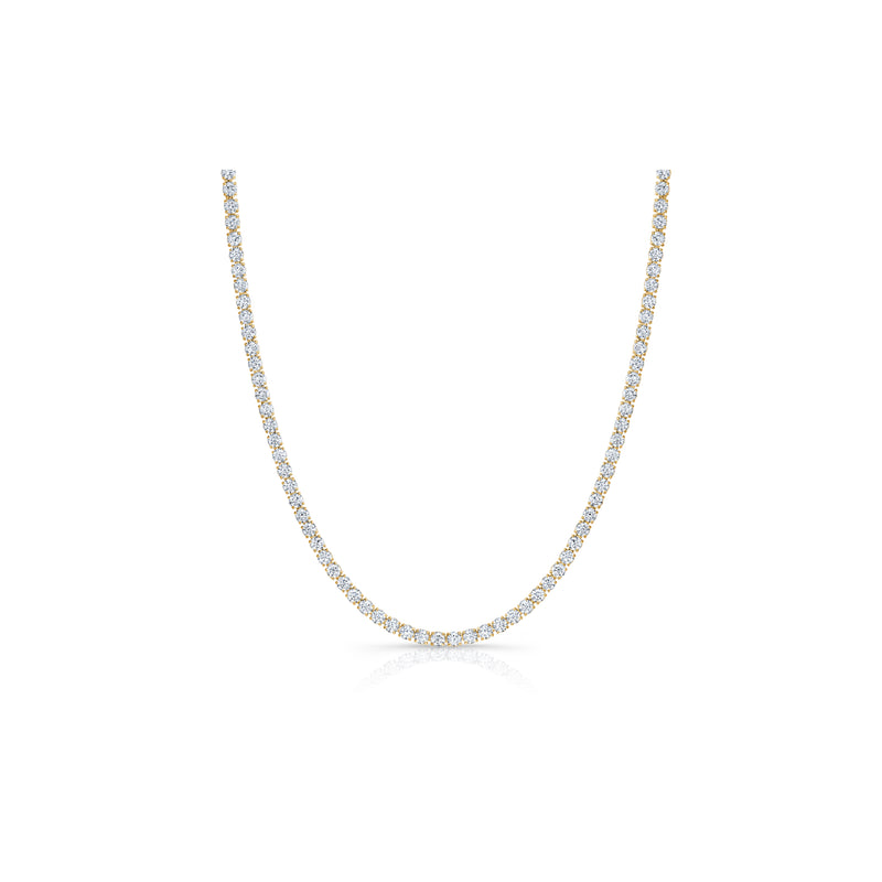 Olivia Round Brilliant Lab Diamond Tennis Necklace image 4