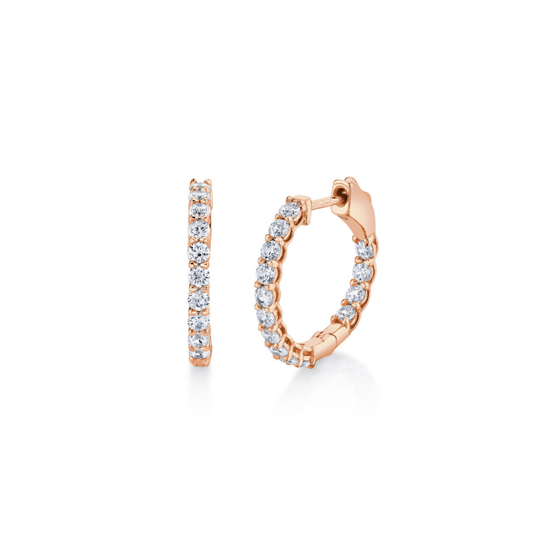 Olivia Lab Diamond Petite Inside Out Hoops image 3