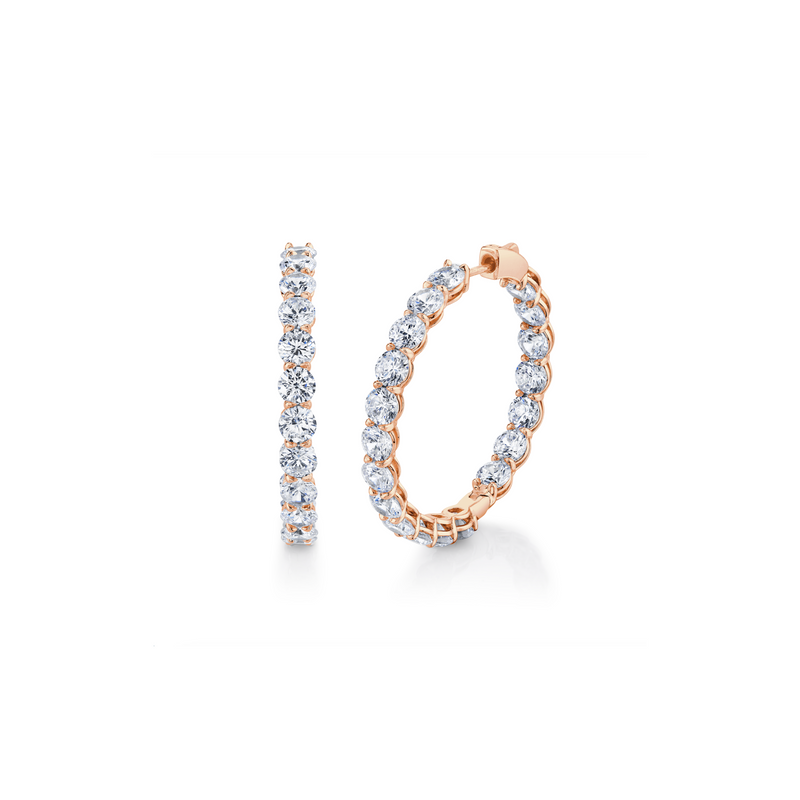 Olivia Lab Diamond Inside Out Hoops image 9