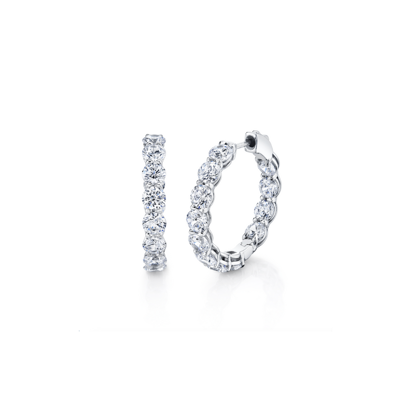 Olivia Lab Diamond Inside Out Hoops image 1