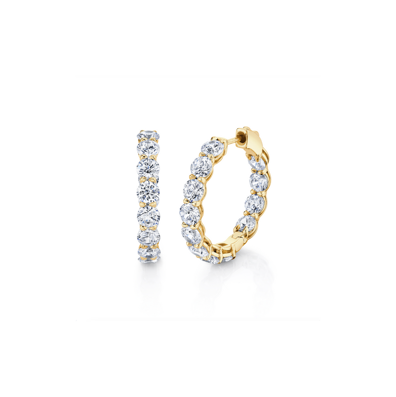 Olivia Lab Diamond Inside Out Hoops image 2