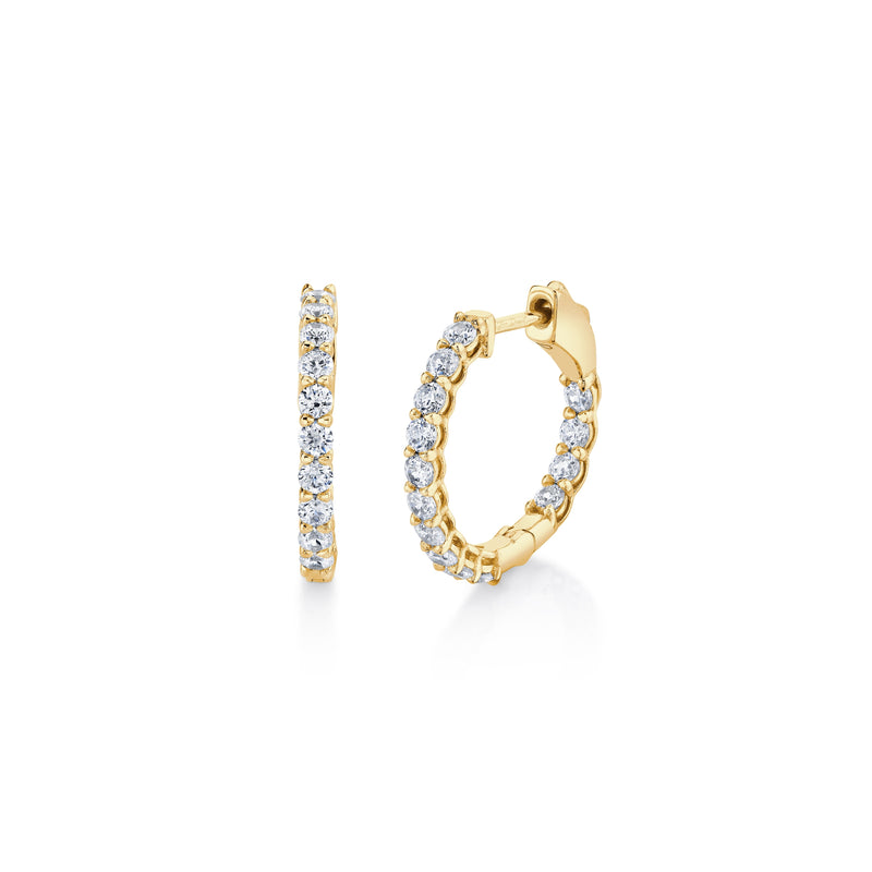 Olivia Lab Diamond Petite Inside Out Hoops image 2